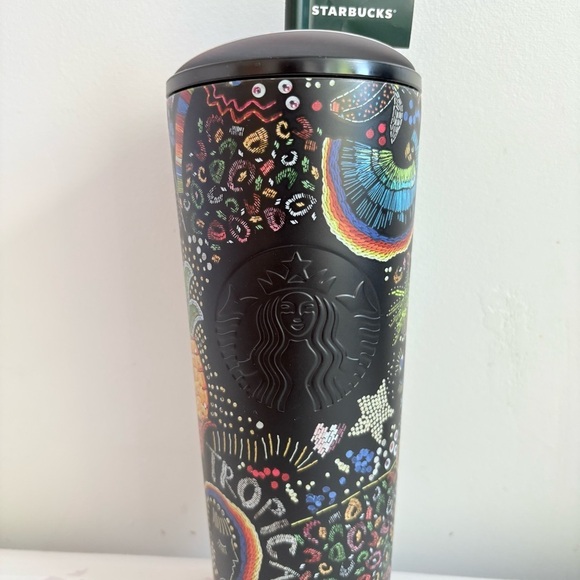 Starbucks x Farm Rio Black 24oz Tumbler - Picture 3 of 6